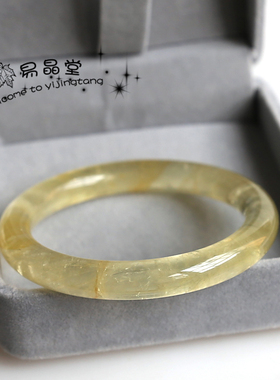 易晶堂原创女饰黄水晶圆条手镯