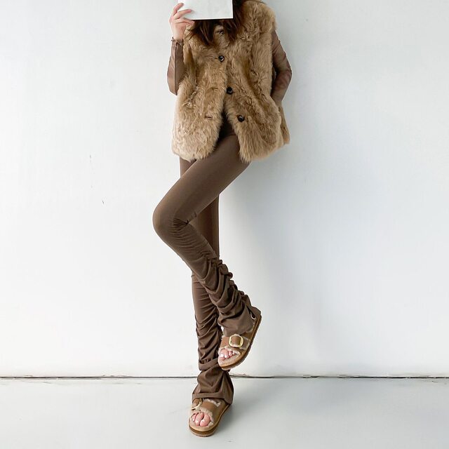 American High Street Summer ບາງໆ Pleated Flared Pants