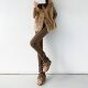 American High Street Summer ບາງໆ Pleated Flared Pants