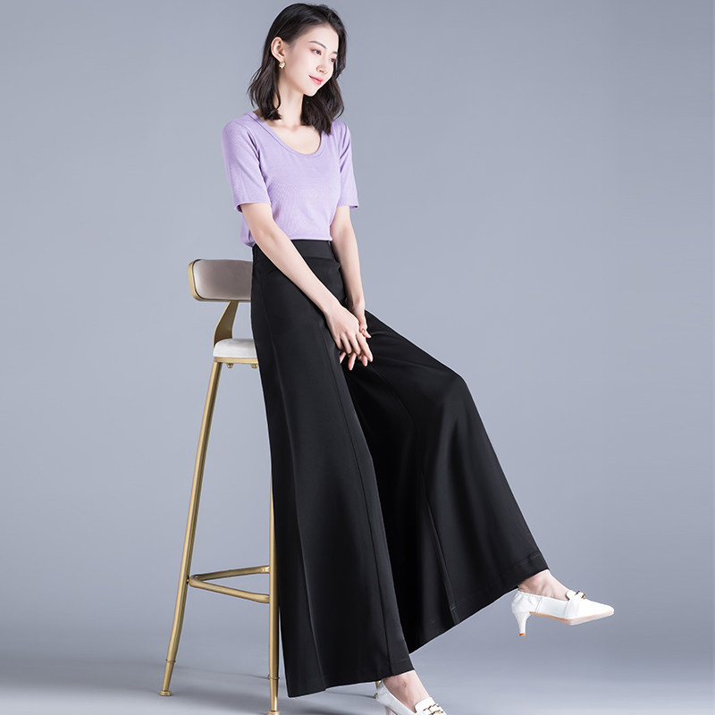 2023春季新款高腰垂感喇叭阔腿裤 伊蚨休闲裤