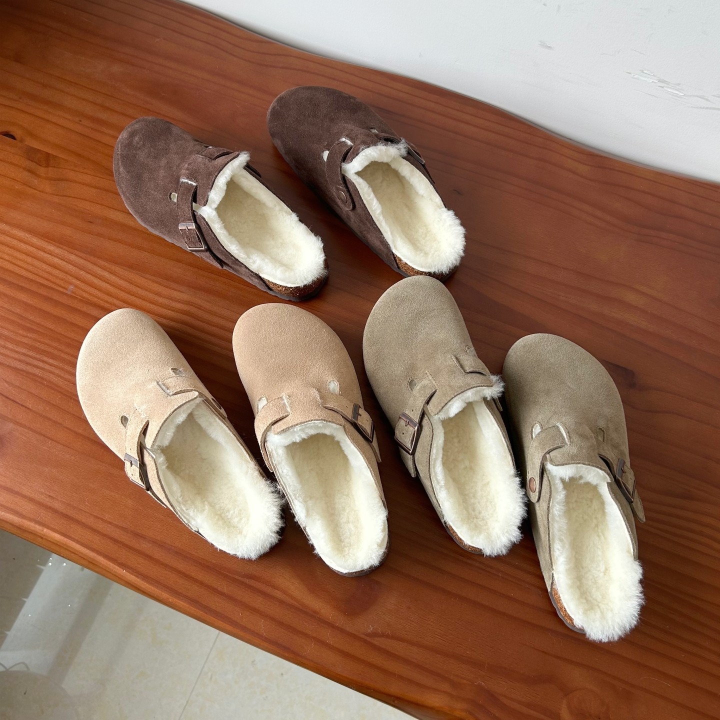 河南桑坡勃肯鞋真皮羊毛羊皮毛一体毛毛包头拖鞋男女鞋秋冬季半拖,淘宝优惠券,粉丝福利购,淘宝优惠卷