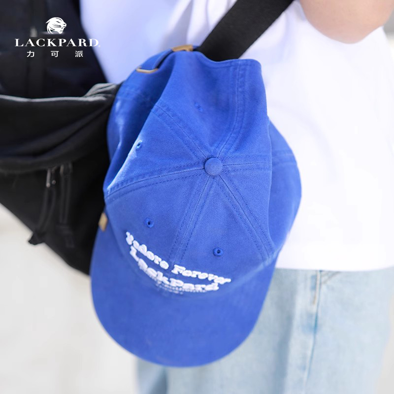 lackpard软顶棒球帽男春秋款2023新款鸭舌帽防晒刺绣透气美式黑色