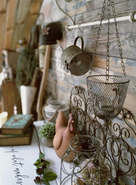 孤品大集合--美式乡村风家居民宿庭院装饰品铁艺木质杂货挂件摆件