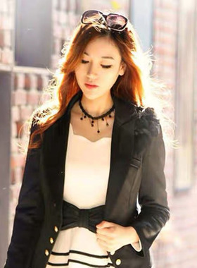 性感蕾丝手工编织水滴日系锁骨链