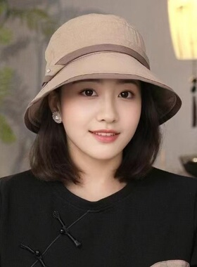 2026夏季女款防晒显脸小渔夫帽