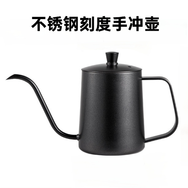 手冲咖啡挂耳壶350ml加厚304不锈钢长嘴细口壶家用滴滤式配温度计 - 图3