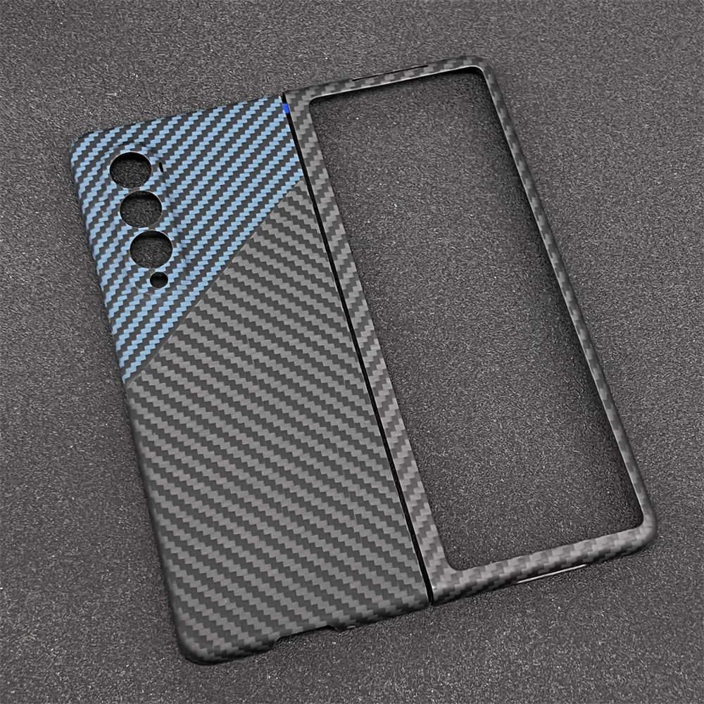 适用三星zfold4凯夫拉手机壳防滑fold3折叠w21/w22防摔碳纤维轻薄