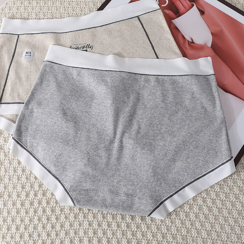 零染棉大码内裤女小平角胖mm200斤中高腰10A级纯棉加长抑菌档简约 - 图0