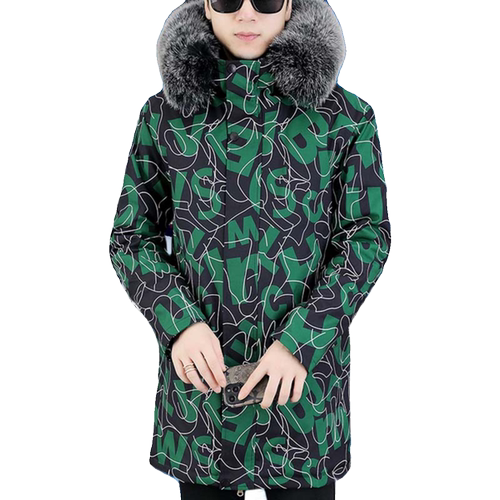 棉衣男中长款大码新款冬季潮流帅气加绒加厚棉袄派克羽绒棉服外套 - 图3