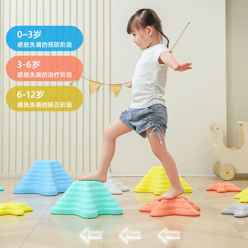 海星过河石平衡玩具感统训练器材幼儿园户外体能儿童摸石头触觉板-图0