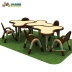 Trẻ em học bàn cỏ ba lá bàn ghế mẫu giáo có thể được đánh vần ba lá bàn gỗ rắn nâng bàn tam giác - Phòng trẻ em / Bàn ghế