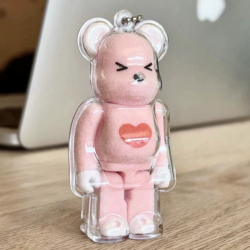 Подходящая для bearbrick магнитная защитная оболочка 400% прозрачная 100 строительных блоков медвежья форма дисплей-бокс, ключница-барсук