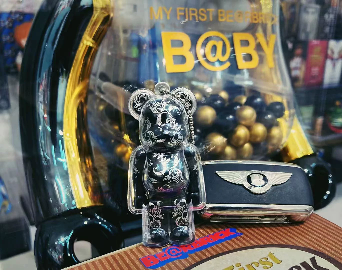 Подходящая для bearbrick магнитная защитная оболочка 400% прозрачная 100 строительных блоков медвежья форма дисплей-бокс, ключница-барсук