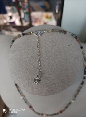 手工串珠米珠项链女小众设计感锁骨链925银延长龙虾扣轻奢高级