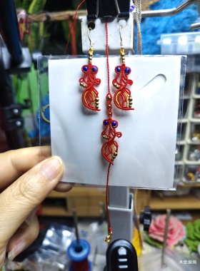 纯手工编织金鱼泡泡年年有鱼手绳红绳本命年红绳0.2蜡线编