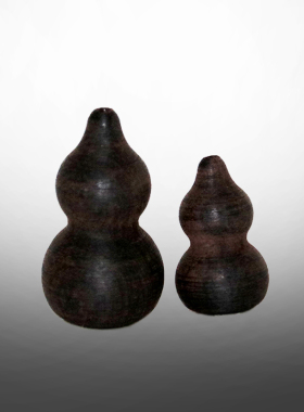 【零漆造物】天然绿檀福禄小葫芦大漆木胎文玩手把件饰品