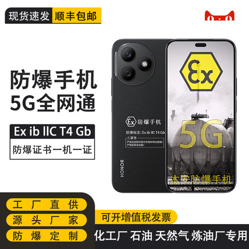 荣耀X50i+ 一亿像素 OLED护眼屏 定制防爆手机 医药EX工业天然气石油库化工厂行业专用 防爆定制版（带证书） - 图0