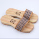 Yuanzhen new simple one-line couple home wooden slippers
