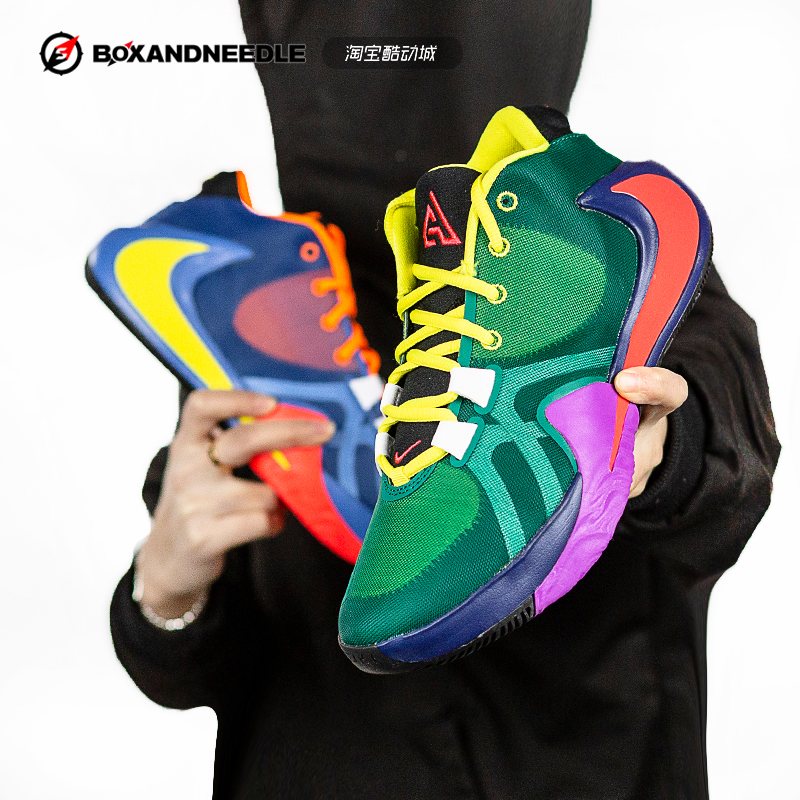 指南针运动指南针NIKE FREAK1字母哥1代倒勾实战篮球鞋男BQ5423-100-004-0010