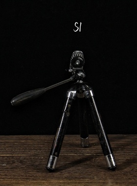 vintage古董黄铜日式经典三角架家居样板间复古创意手机支架拍摄