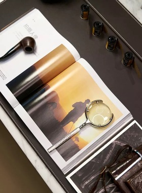 烟斗手工新中式风床头软装摆件