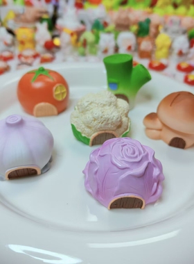 【对对碰】创意蔬菜小屋造景房微景观diy树脂小高款家居装饰摆件