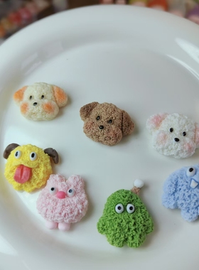 【对对碰】搞怪小怪兽diy树脂发夹奶油胶手机壳材料平底创意潮流