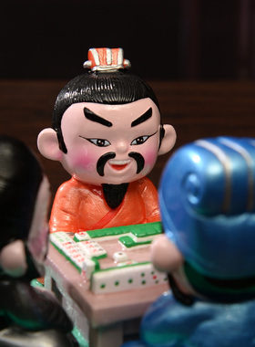 创意京剧脸谱人物三国刘关张娃娃