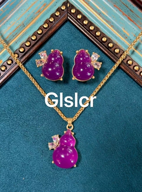 法式复古红色葫芦项链女轻奢小众设计感锁骨链2026新款爆款颈链