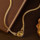 Western Antique Golden Oval Geometric Colorful Treasure Earrings Twist Chain Snake Bone Chain Necklace European and American Medieval Jewelry Set