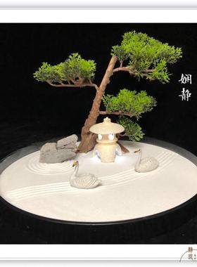 中式风枯山水诗意独钓寒江雪摆件