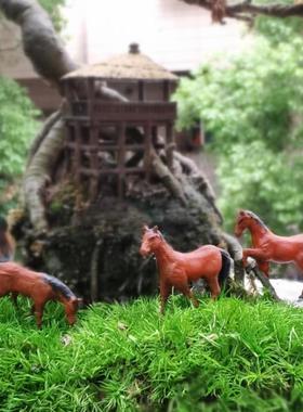 小马摆件家居造景盆栽桌面装饰