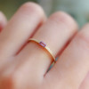 Provence, 9K gold, lucky gemstone, amethyst slim simple ring/ring, Japanese craftsmanship