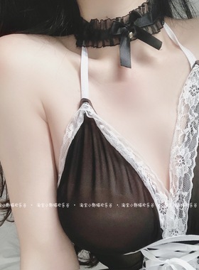 CHOKER蕾丝小铃铛配饰软妹项链