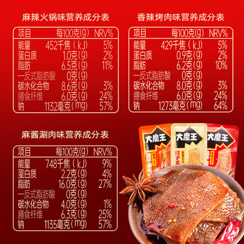 盐津铺子大魔王麻酱素毛肚火锅魔芋六必居麻酱毛肚零食解馋大片 - 图0