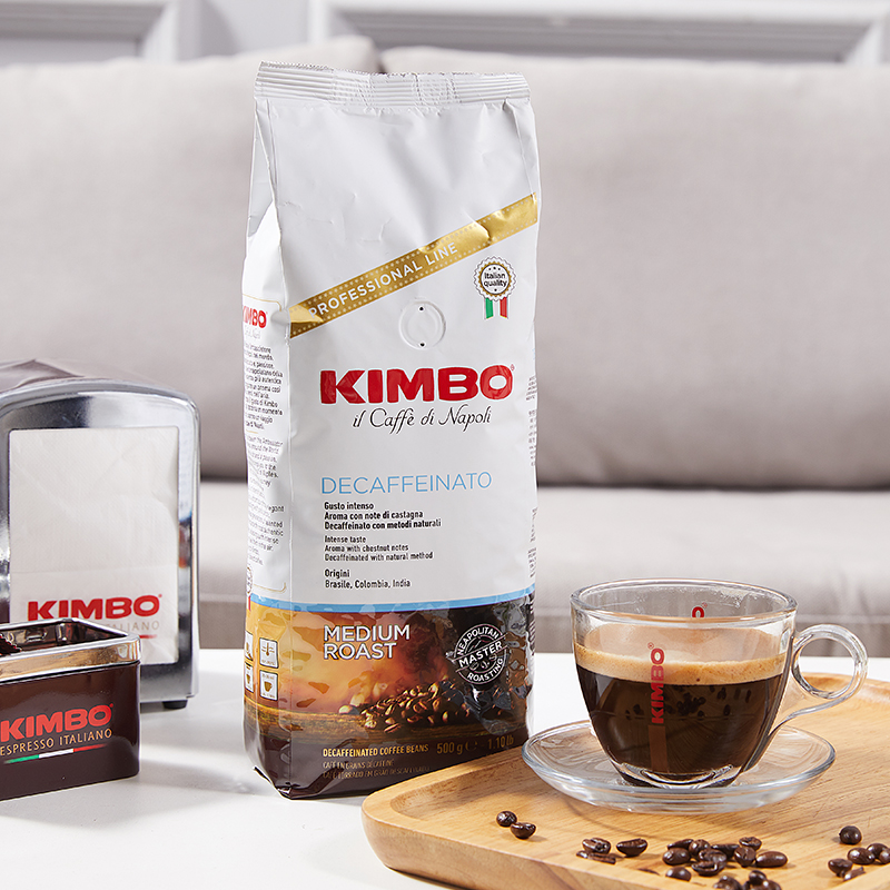 KIMBO意大利原装进口低因咖啡豆单品意式浓缩阿拉比卡咖啡500g