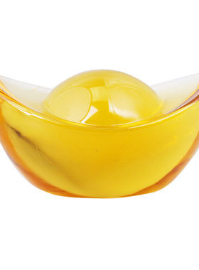 水晶招財元宝摆件旺财供奉大号客厅装饰品发财摆设