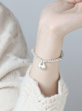 实心足银福袋银盘缠手串纯银手链女生礼物手镯小众轻奢高级感手饰