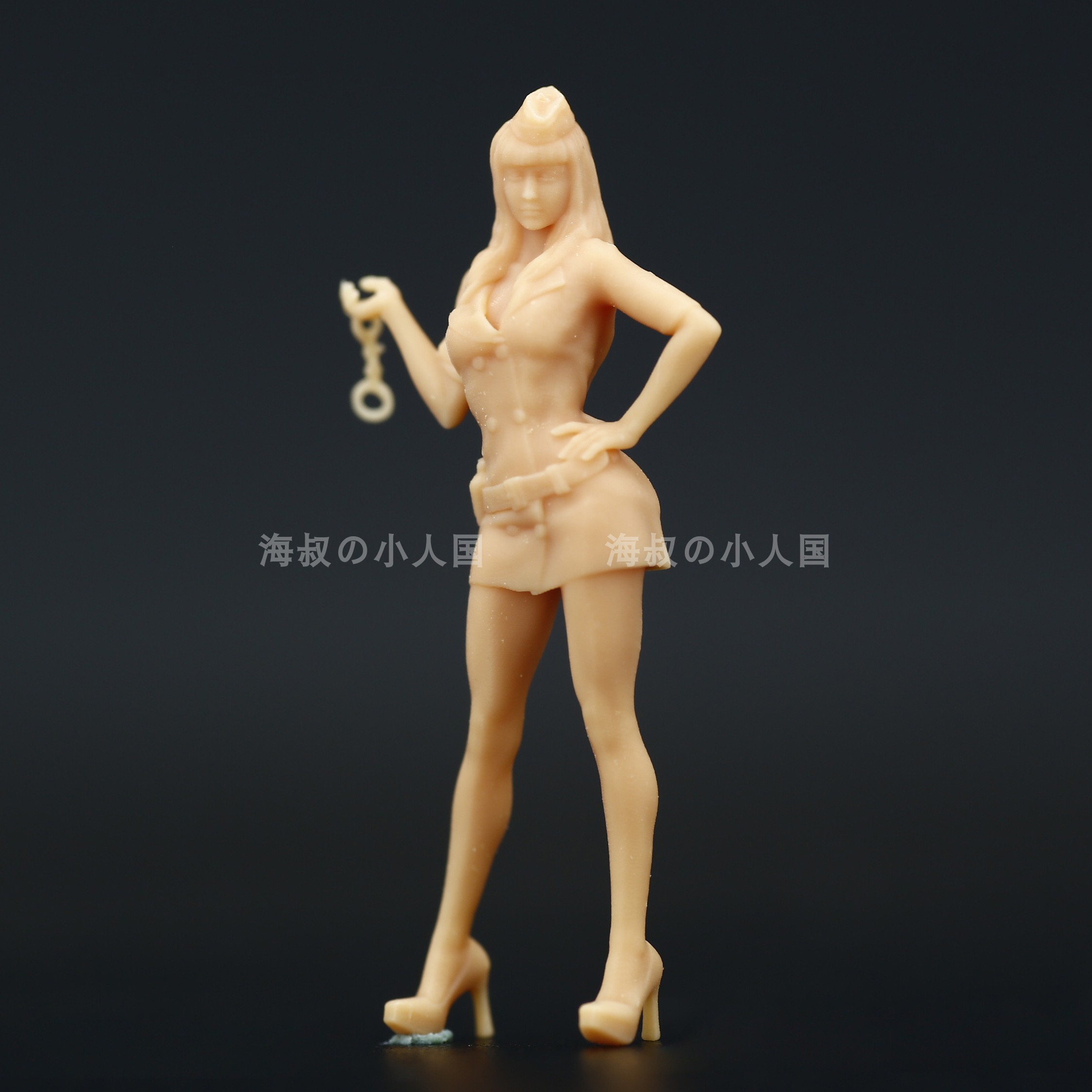 【海叔】A020警视厅日本女警1:64人偶模型手办1:43微缩场景小人-图1