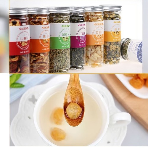 多种罐装玫瑰花菊花枇杷叶百香果金银花枸杞桑叶牛蒡红枣泡水冲饮 - 图0