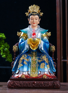 三霄娘娘神像眼光送子娘娘泰山奶奶三宵树脂供奉佛像家用保家摆件