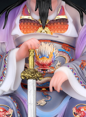 真武大帝神像武当山荡魔天尊帝爷公真武玄天上帝公汉白玉佛像摆件