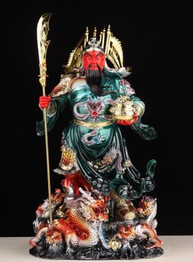 一品天承关公家用托宝招财关二哥二爷关羽武财神爷玄关公司摆件