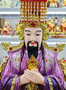 北极紫薇大帝神像供奉中天紫微星君真身太皇大帝古彩树脂家用摆件