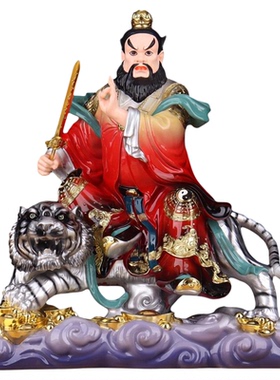 一品天承张天师神像树脂龙虎山张道陵正一真人骑虎祖师爷客厅摆件