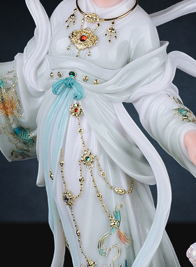 嫦娥广寒仙子神像太阴元君星君月神月娘常娥汉白玉家用供奉摆件