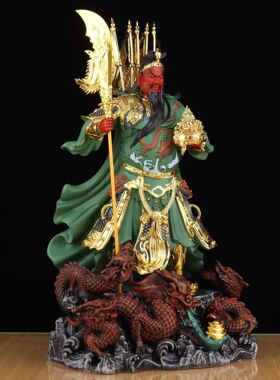 一品天承九龙关公招财摆件供奉佛像关羽关二爷玄关神像树脂武财神