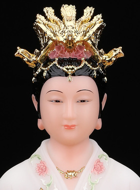 碧霞元君神像泰山娘娘太山圣母老母奶奶佛像汉白玉站像用供奉摆件