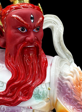 王灵官神像汉白玉供奉家用摆件站火神菩萨护法王天君天将镇宅佛像