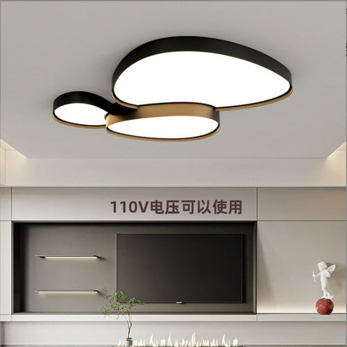110V-220V智能客厅吸顶灯三组合LED客厅卧室护眼全光谱简约LED燈 - 图0